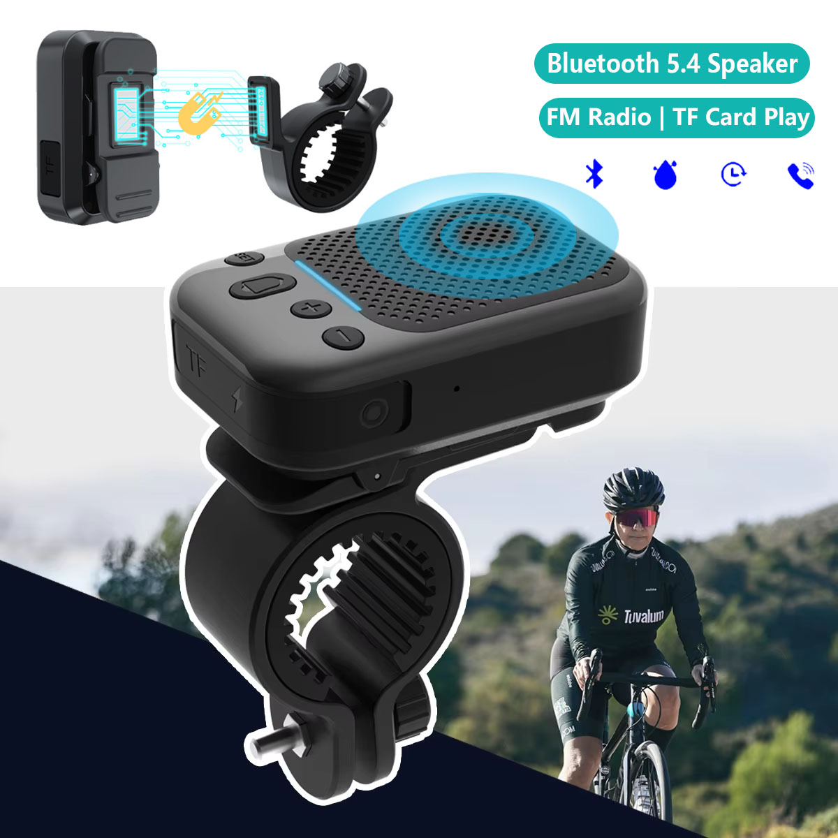 Mini Bike Wireless Speaker Blu - Portable Bluetooth Speaker Waterproof Ipx7 recension och pris