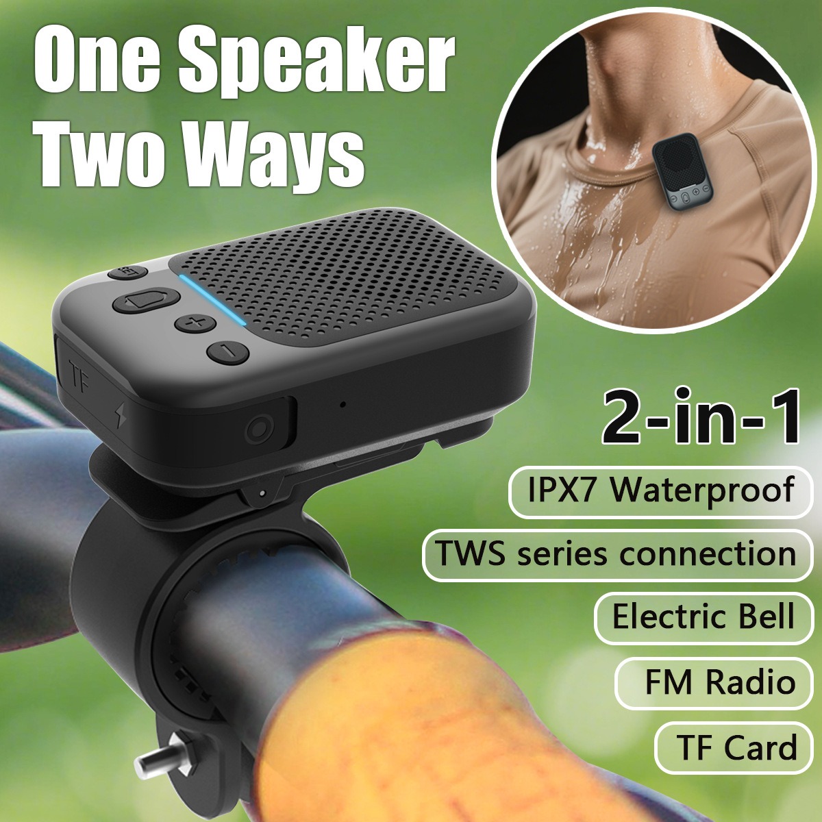 Mini Bike Wireless Speaker Blu - Portable Bluetooth Speaker Waterproof Ipx7 recension och pris