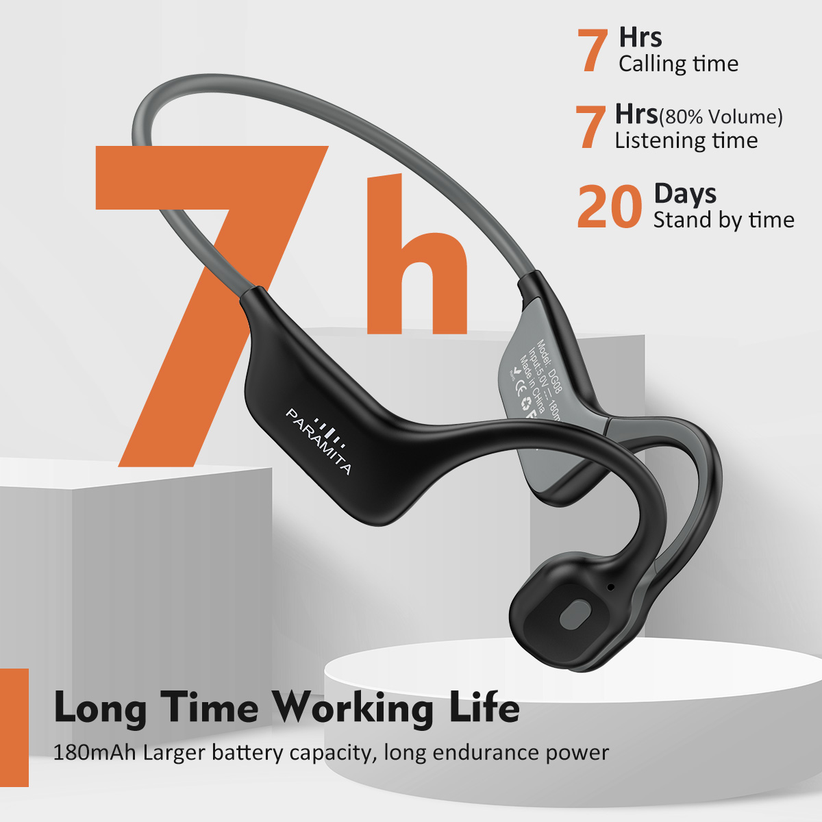 2024 Classic DG08 Bone Conduct - Bone Conduction Running Headphones recension och pris